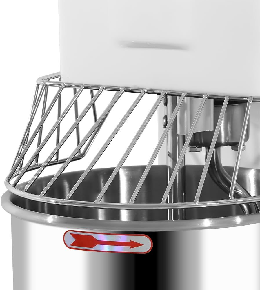 MBH - Amasadora industrial de 20 litros para panadería, pastelería y hostelería. Batidora amasadora espiral profesional para hacer masa de pan y pizza.