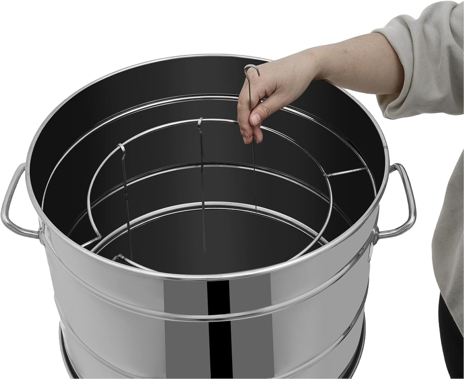 Parrillas de carbón portátiles Grandes,Parrilla de carbón Inoxidable de Barril,360° sin Humo para Exteriores con 50 brochetas,ahumador para Barbacoa,Cocina al Aire Libre y Viajes