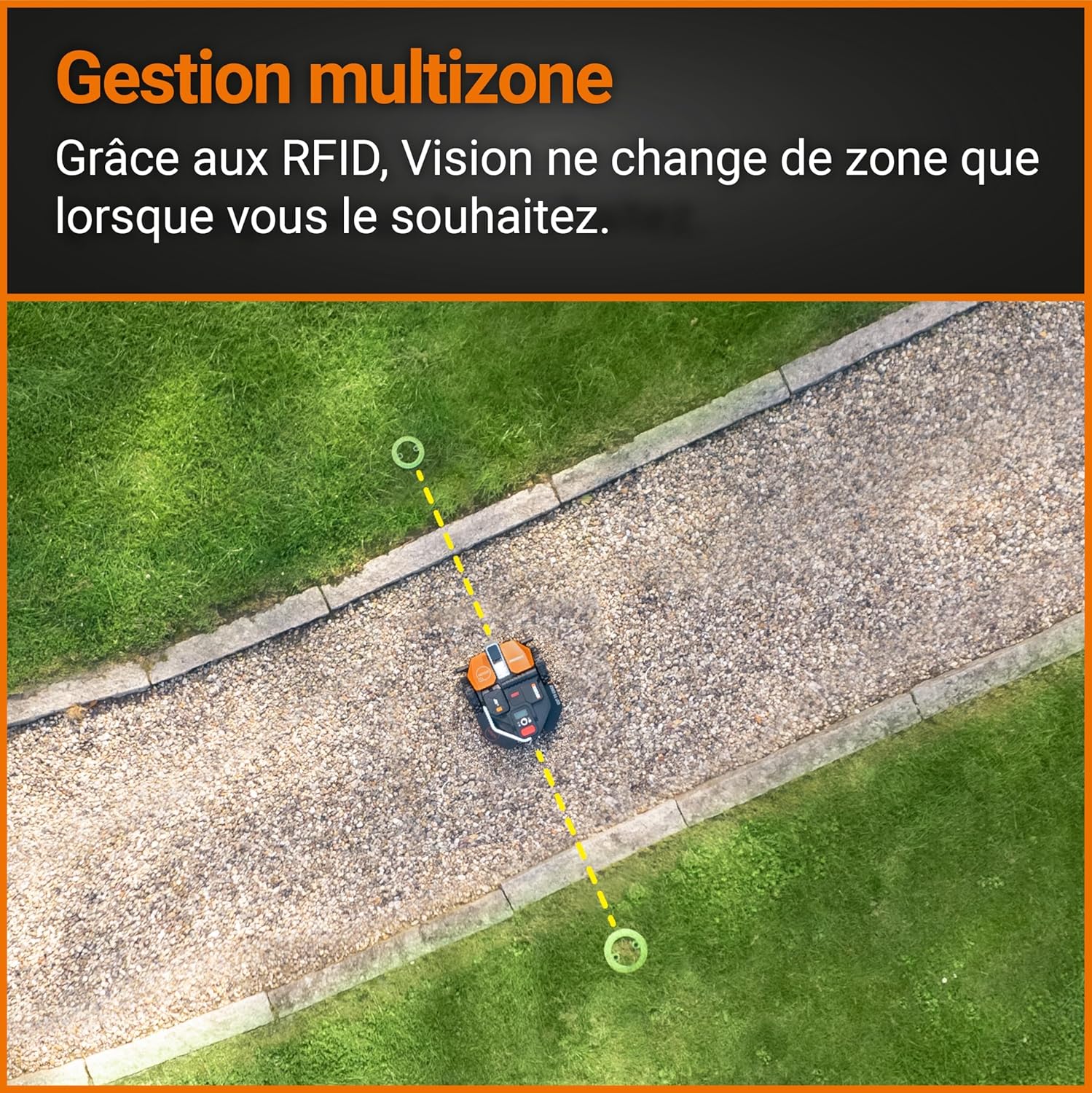 WORX Landroid Vision S250 WR202E Robot cortacésped para Jardines de hasta 250 m² – Robot cortacésped Inteligente sin Cable de limitación – WiFi y Bluetooth – prevención Activa de obstáculos con