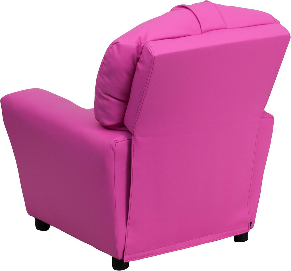 Flash Furniture Współczesny leżak dziecięcy z uchwytem na kubki, drewno, beżowy winyl, 66,04 x 53,34 x 53,34 cm