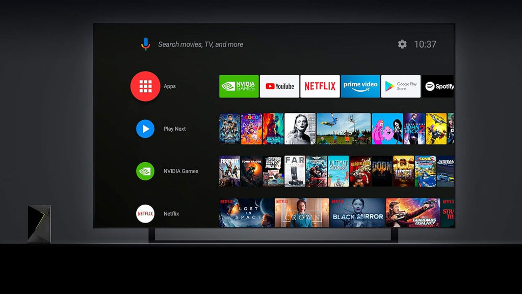 Nvidia Shield TV Pro, Procesador con Control Remoto, Chrome, Negro