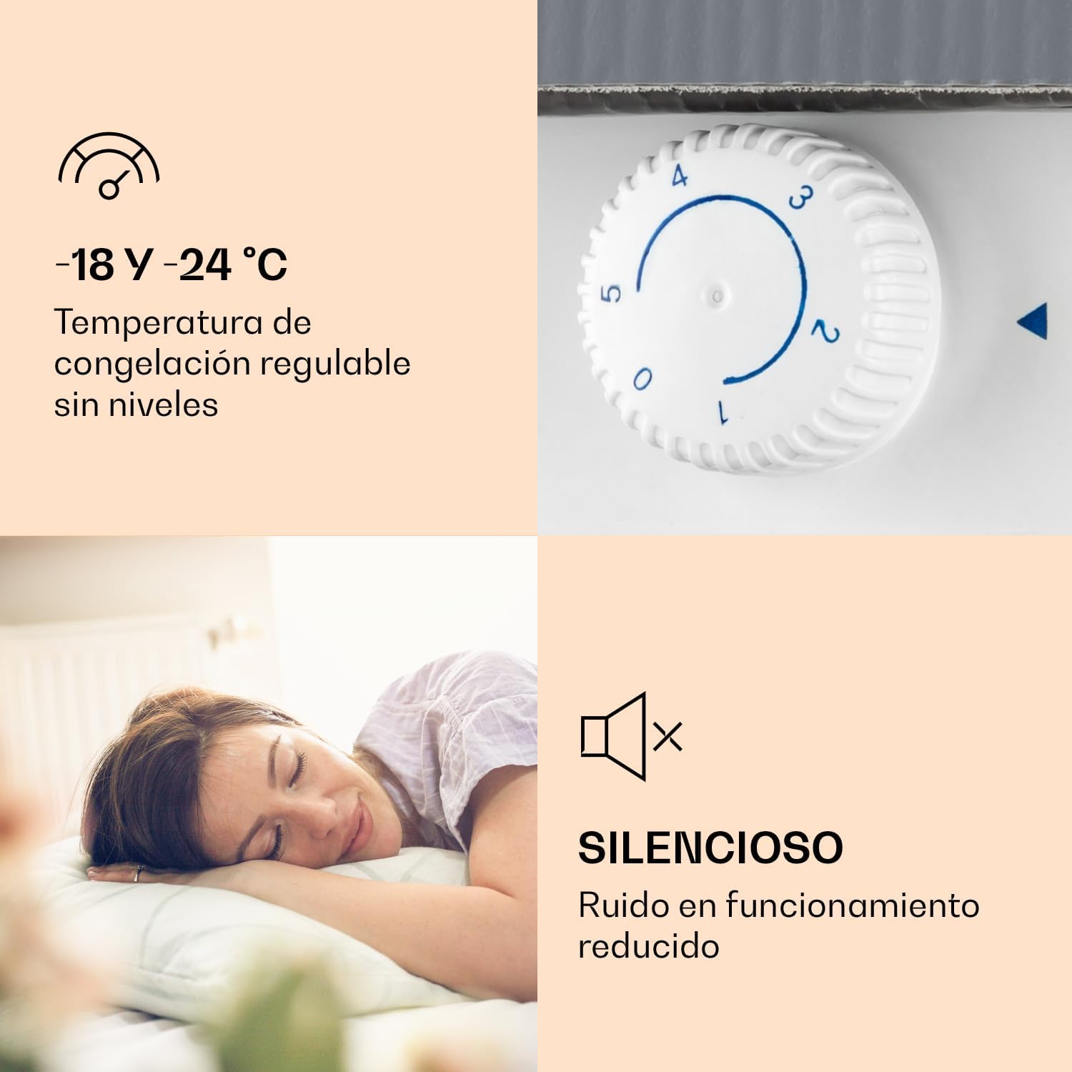 Klarstein Congelador Vertical No Frost 33l, Portátil para Casa y Oficina, Bajo Consumo con Estante y Rascador, Bajo Encimera