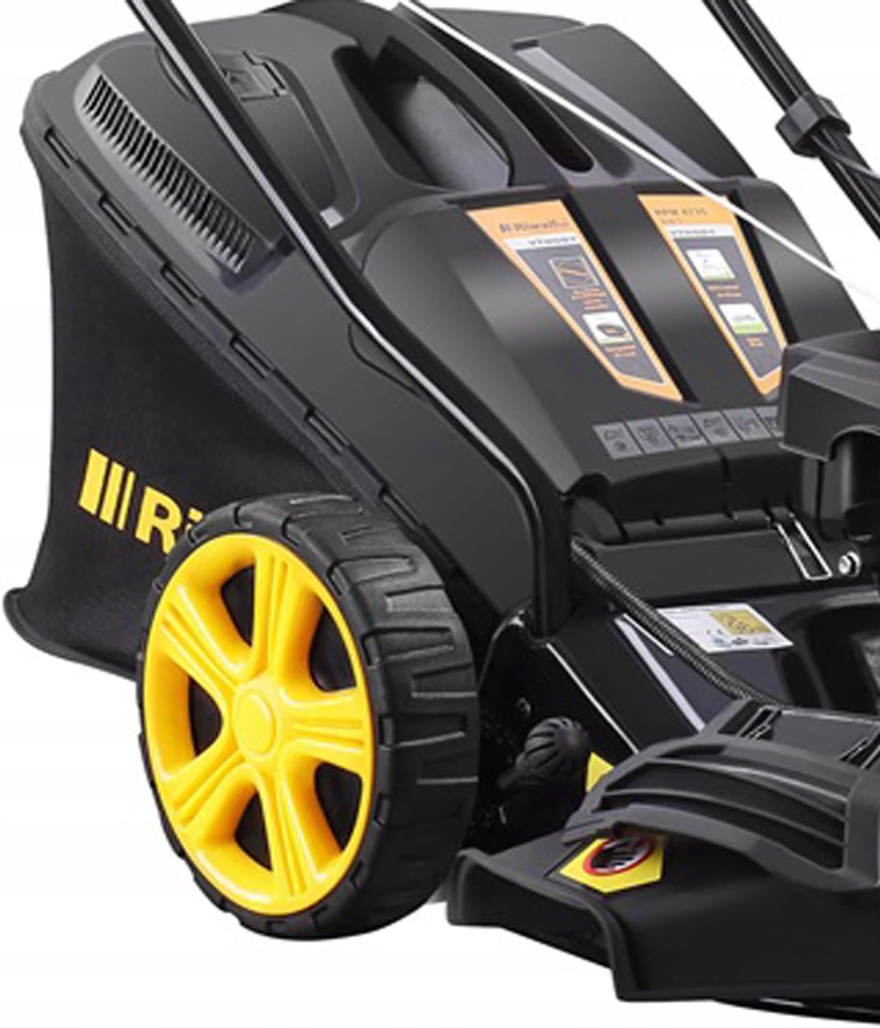 RPM 4735 Cortacésped de gasolina, 47 cm, acero negro, 9 en 1, Multimodo, 31 kg, 7 posiciones, automotriz, motor OHV 146cc