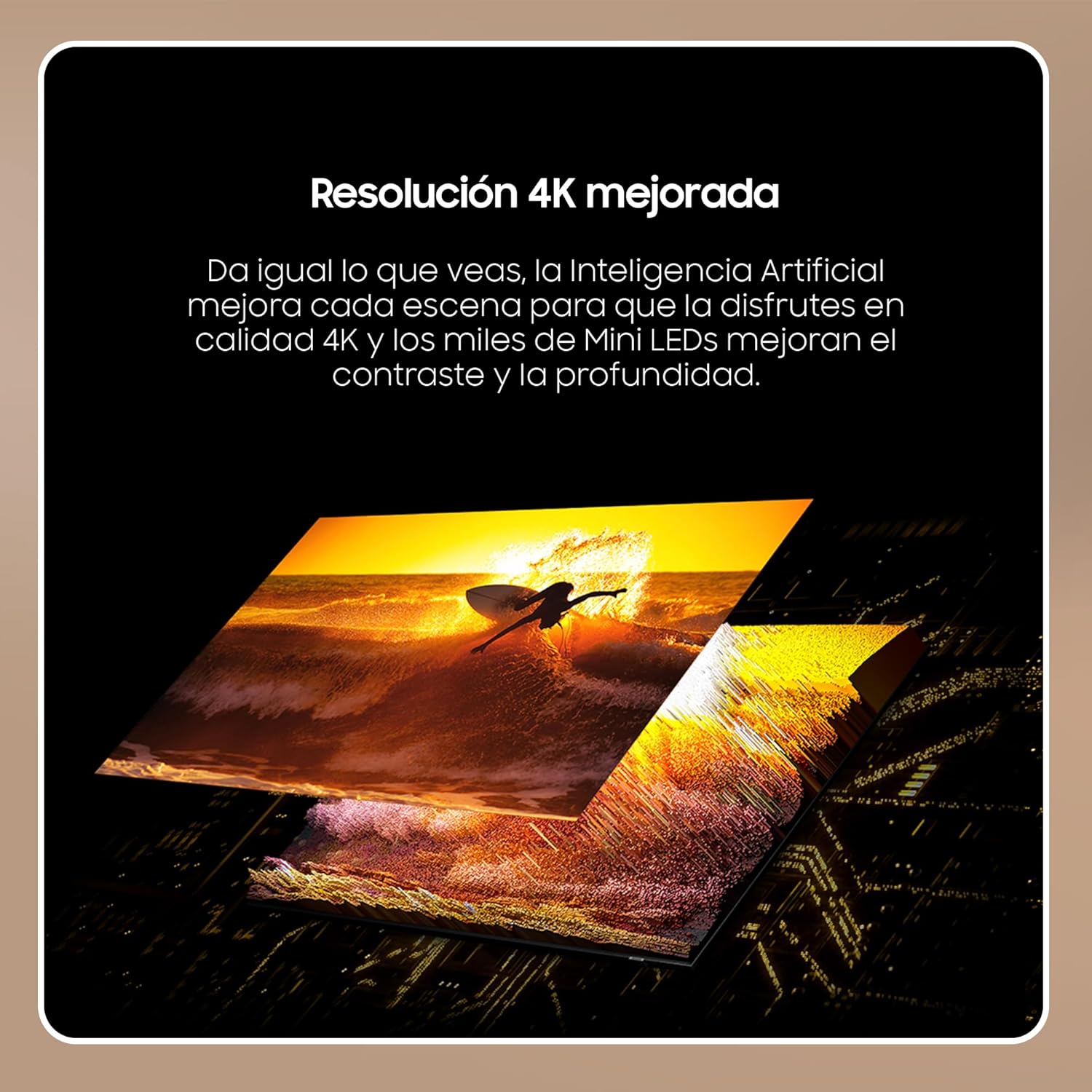 TV 55 Pulgadas Neo QLED QN90D 4K Mini LED con Resolución 4K Mejorada, Procesador NQ4 AI Gen2 con Inteligencia Artificial, Dolby Atmos, Q-Symphony y Motion Xcelerator 144 Hz