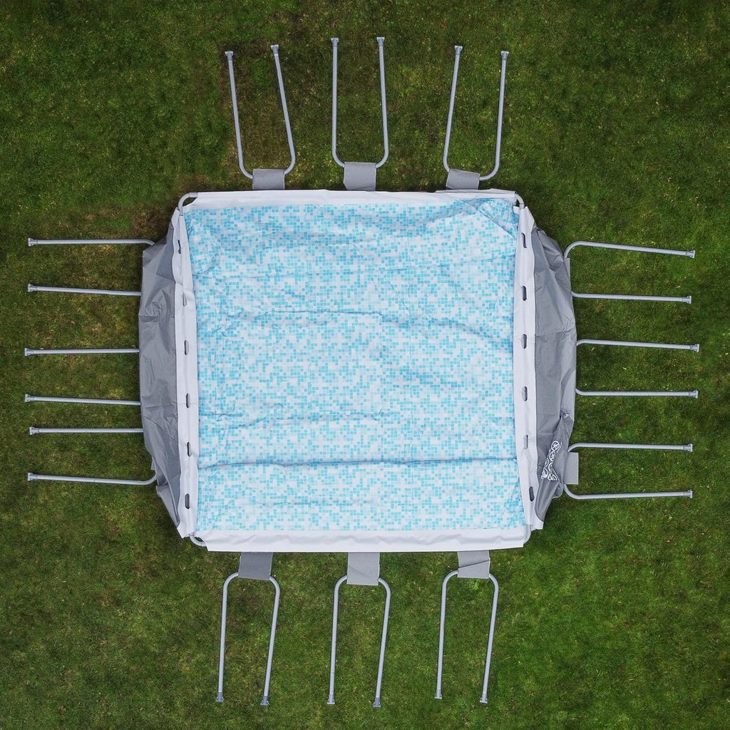 yourGEAR Piscina Familiar XL 3x3m - Piscina de Jardín con Marco de Acero Duradero, 8100L