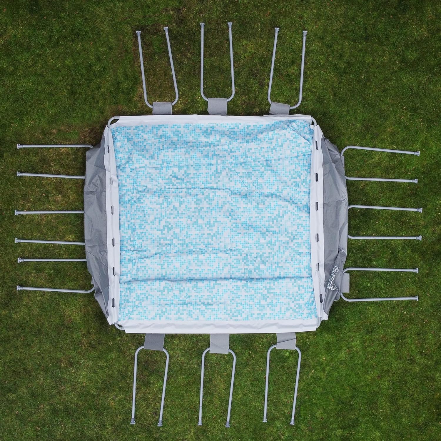 yourGEAR Piscina Familiar XL 3x3m - Piscina de Jardín con Marco de Acero Duradero, 8100L